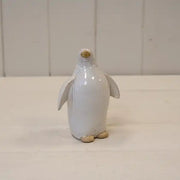 Medium Stone Glazed Ceramic Penguin Ornament