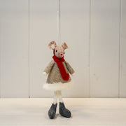 Fabric Mouse with Red Scarf and Heart (16cm)