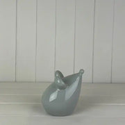 Grey Ceramic mouse  size 11.4x10.2x12.1cm
