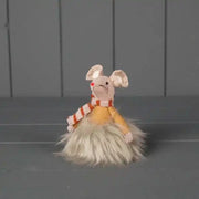 Light Orange Fabric Mouse with Furry Skirt