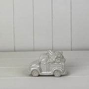 Glazed Ceramic Car Carrying Pumpkins Ornament with Textured Detail L13.4xD6.4xH9.5cm  Weight-235g