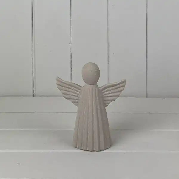 Sand Texture Effect Ceramic Angel Decoration L12.3xD5.6xH14cm  Weight-166g