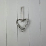 Silver Metal Heart 9cm