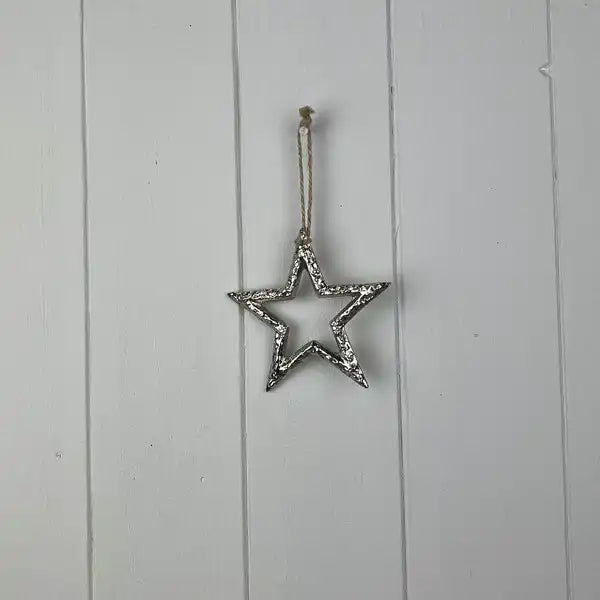Silver Metal Star 10cm