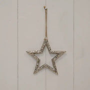 Silver Metal Star 12cm