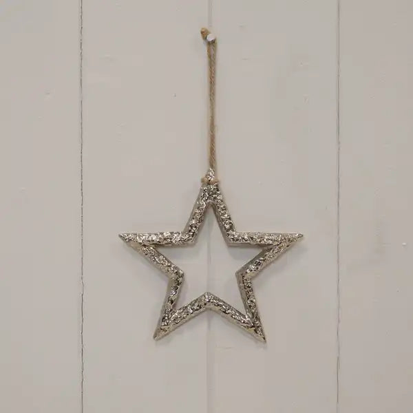 Silver Metal Star 12cm