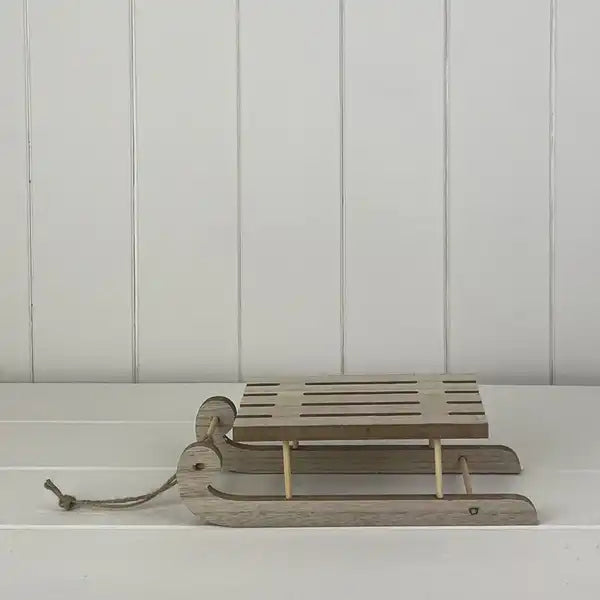 Wooden Festive Sleigh Decoration / Display Stand L22xD6.5xH9.5cm Weight-129g