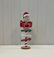 Wooden 'Santa Mail' Signpost with Christmas Gingerbread