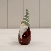 Dark Red / White Ceramic Gonk Decoration L5.3xD5.3xH13.8cm  Weight-104g