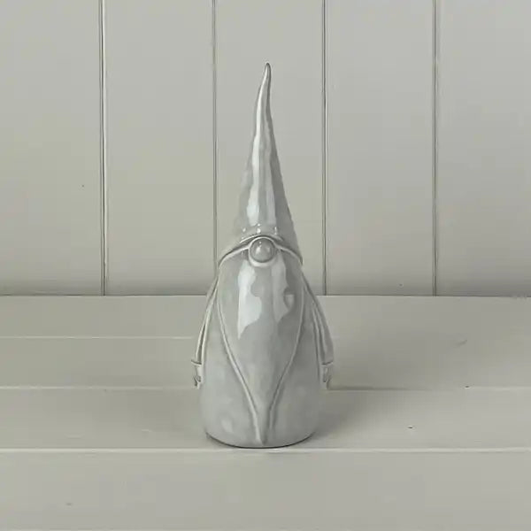 Glazed Ceramic Gonk Ornament with Textured Detail L7.9xD7.3xH21.5cm  Weight-324g