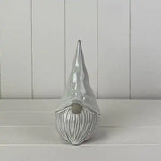 Glazed Ceramic Gonk Ornament with Textured Detail L9.5xD9xH19cm  Weight-368g