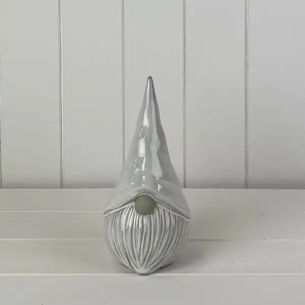 Glazed Ceramic Gonk Ornament with Textured Detail L9.5xD9xH19cm  Weight-368g