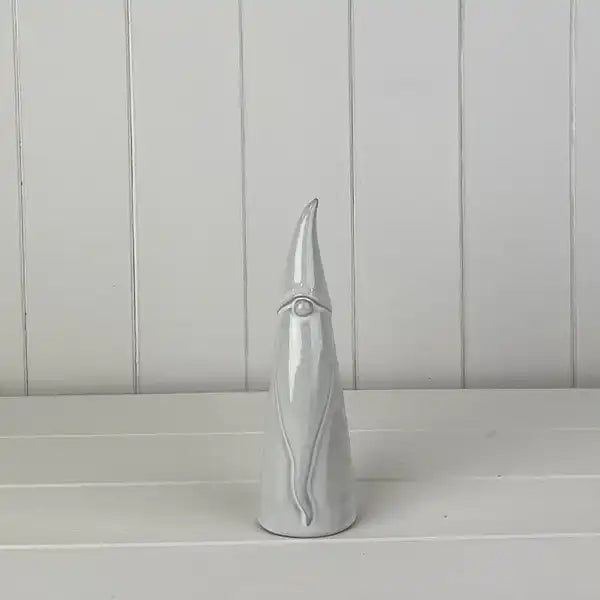 Glazed Ceramic Tall Gonk Ornament with Textured Detail L6xD6xH19cm  Weight-264g