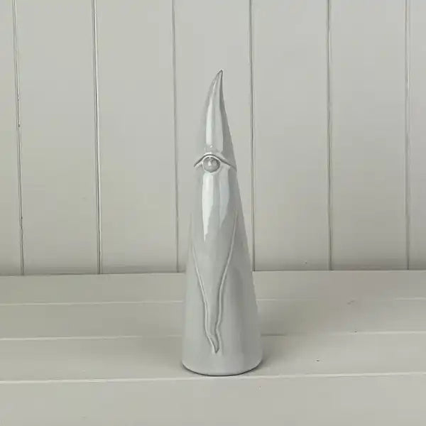 Glazed Ceramic Tall Gonk Ornament with Textured Detail L7xD7xH25cm  Weight-347g