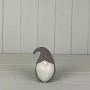 Grey Ceramic Gonk 7.2x7.4x10.2cm