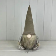 Grey Fabric Gonk Decoration with LED L18xD14xH38cm