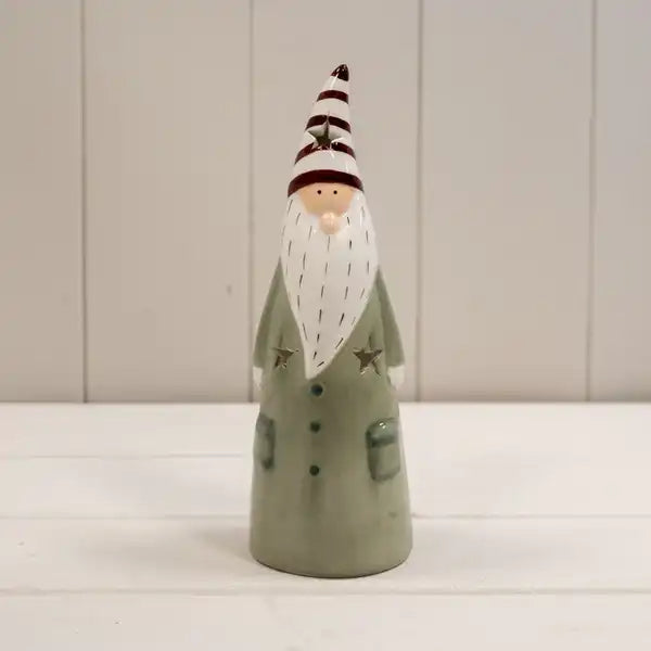 Light Green/White Ceramic Gonk Decoration L6.5xD6.5xH19cm  Weight-189g