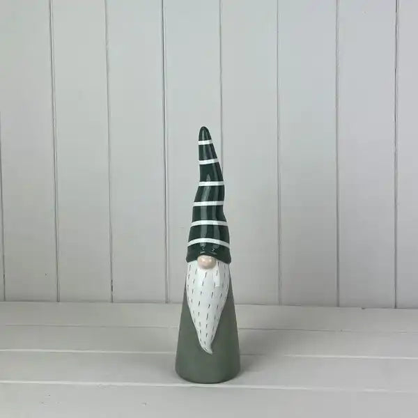 Light Green/White Ceramic Gonk Decoration L7.8xD8.1xH29.5cm  Weight-393g