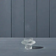 Clear Two-Way Candle Holder D8 x H6cm