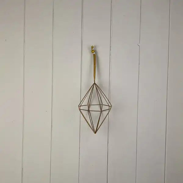 CL - Gold Metal Geometric Decoration 10x10x15cm