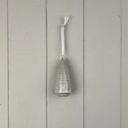 Glazed Ceramic Hanging Tree Decoration with Textured Detail L3.5xD3xH5.9cm  Weight-42g