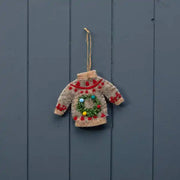 Hanging Christmas jumper (16cm) 16x12x1cm