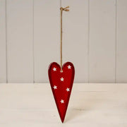 Hanging heart red 13cm