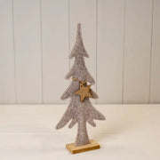 Medium Grey Felt Tree with Hanging Star