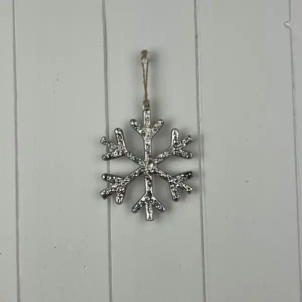 Metal Hanging Snowflake 10cm