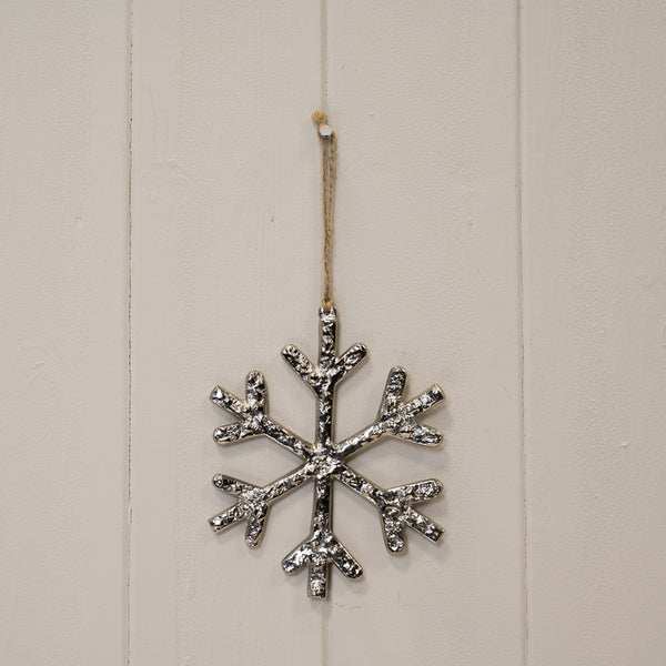 Metal Hanging Snowflake 12cm