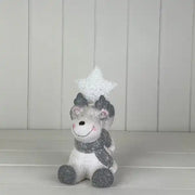 Medium Reindeer Holding A Light Up Star L12 xW9 xH18