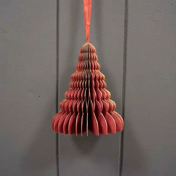 Hanging Handmade Burgundy Tree Paper Decoration