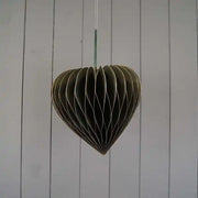 Hanging Handmade Green  Heart  Paper Decoration 20cm