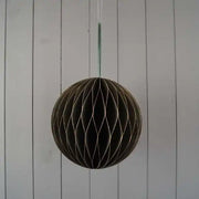 Hanging Handmade Green Circular Bauble Paper Decoration
