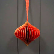 Hanging Handmade Red Teardrop Paper Decoration