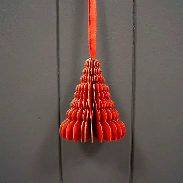 Hanging Handmade Red Tree Paper Decoration