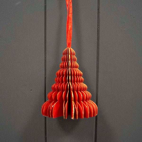 Hanging Handmade Red Tree Paper Decoration