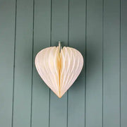 Hanging Handmade White Heart  Paper Decoration