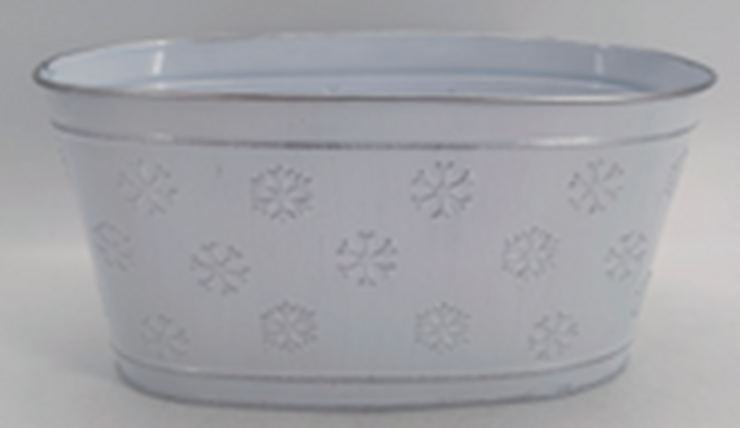 25x13cm Frosted Snowflakes Trough