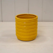 Mustard Beehive Ceramic  Pot  H10.7cm x D10cm