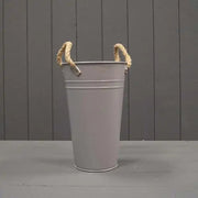 25cm Grey Flower Bucket