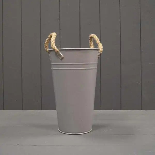 25cm Grey Flower Bucket