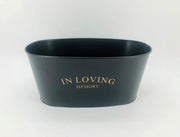 32x19cm Black Zinc Memorial Trough
