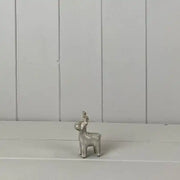 Beige Mottle Ceramic Reindeer Decoration L5xD3xH7.5cm  Weight-38g