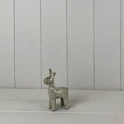 Beige Mottle Ceramic Reindeer Decoration L7.5xD4xH11cm  Weight-80g