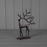 Black Metal Reindeer L25.5xW6.5xH39cm