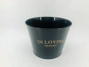 23cm Black Zinc Memorial Planter
