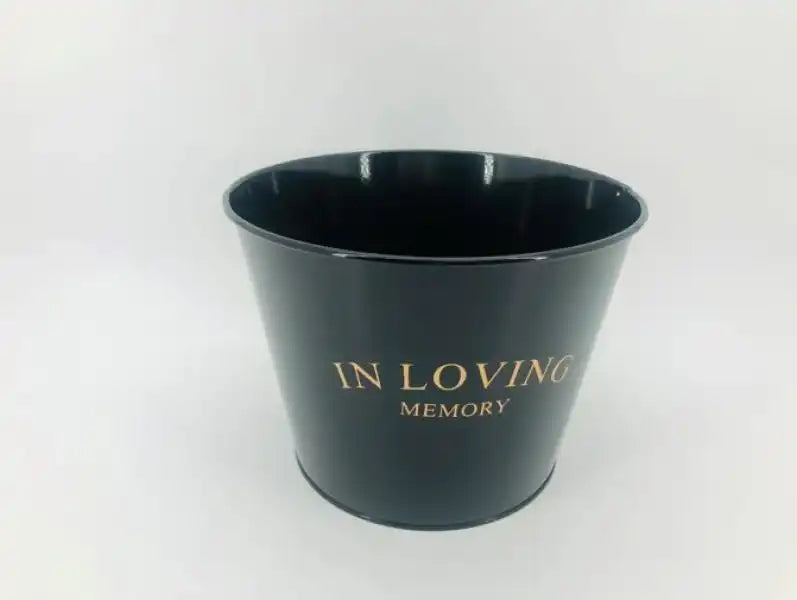 23cm Black Zinc Memorial Planter