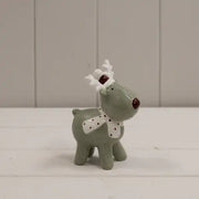 Light Green/White Ceramic Reindeer Decoration L7.5xD4.7xH10.1cm  Weight-105g
