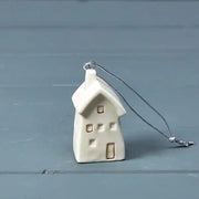 Hanging ceramic house 3.4x3.2x6.3cm
